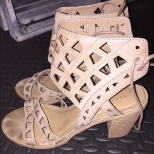 Chunky lace up sandals